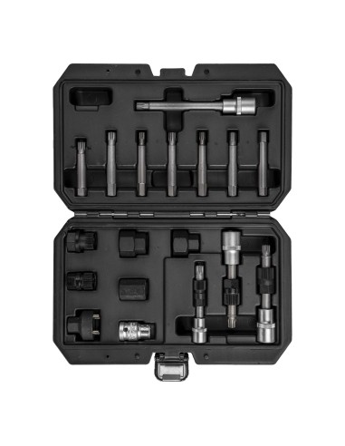 JUEGO DE EXTRACTORES PARA POLEAS DE ALTERNADOR 18PCS