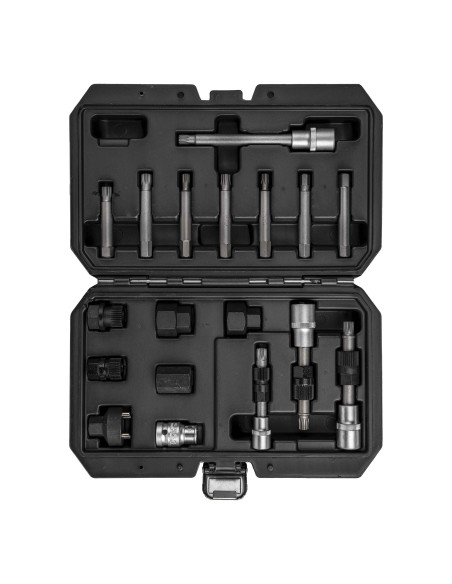 JUEGO DE EXTRACTORES PARA POLEAS DE ALTERNADOR 18PCS