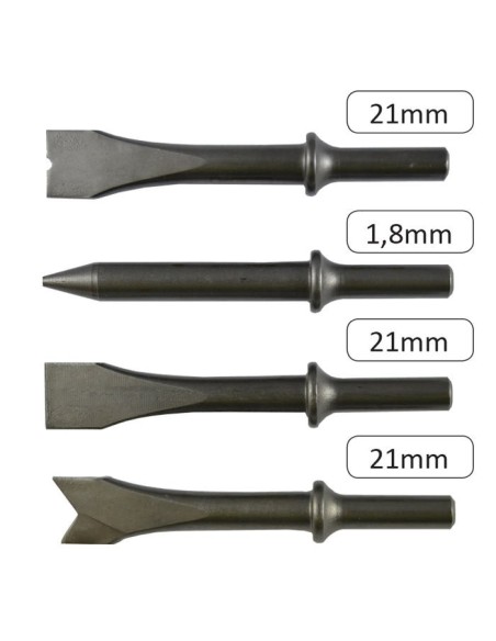 ESTUCHE DE 9 PIEZAS CON MARTILLO NEUMÁTICO 1/2"