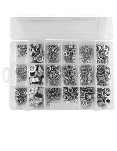 ESTUCHE DE ARANDELAS DE ALUMINIO 900PCS