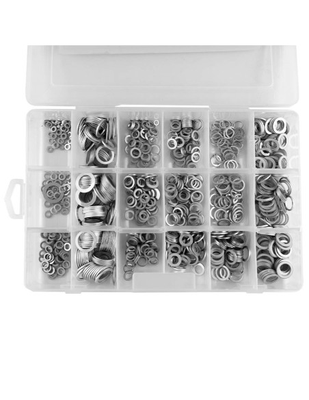 ESTUCHE DE ARANDELAS DE ALUMINIO 900PCS