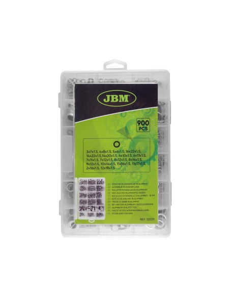 ESTUCHE DE ARANDELAS DE ALUMINIO 900PCS