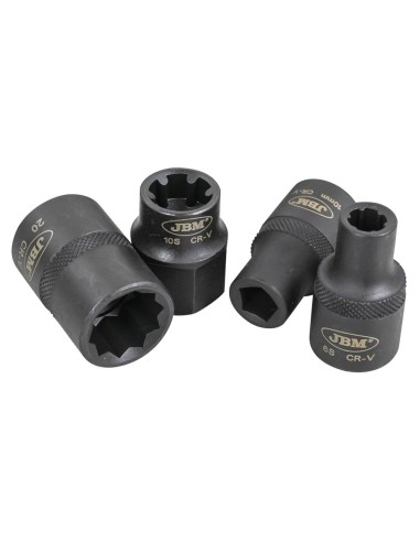 SET DE 10 VASOS DE 1/2" ESPECIALES PARA AUTOMOCIÓN