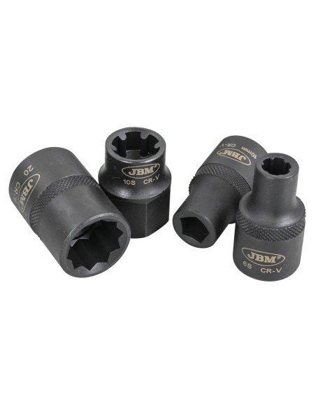 SET DE 10 VASOS DE 1/2" ESPECIALES PARA AUTOMOCIÓN