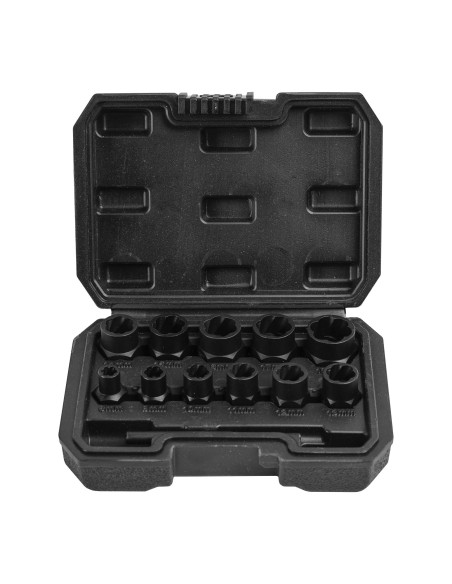 SET DE VASOS TWIST DE 3/8" PARA EXTRACCIÓN DE TUERCAS/TORNILLOS DE SEGURIDAD