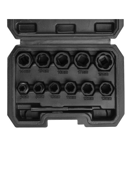 SET DE VASOS TWIST DE 3/8" PARA EXTRACCIÓN DE TUERCAS/TORNILLOS DE SEGURIDAD