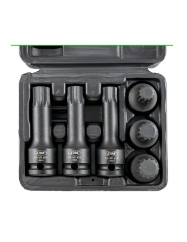 SET DE 6 VASOS PUNTA XZN DE IMPACTO DE 1/2"