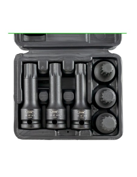 SET DE 6 VASOS PUNTA XZN DE IMPACTO DE 1/2"