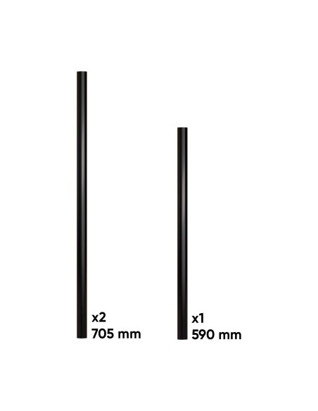 SET DE TIRADORES PARA SERIE596 - NEGRO