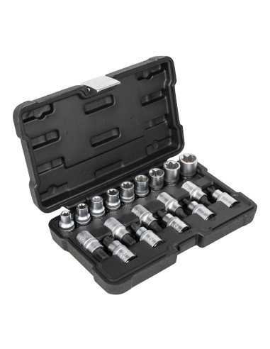 SET DE 19 VASOS Y PUNTAS TORX DE 1/2"