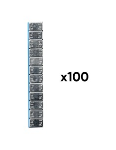 CAJA DE 100 CONTRAPESAS ADHESIVAS DE HIERRO - 60GR. (12X5G)