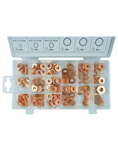 ESTUCHE DE ARANDELAS DE COBRE PARA INYECTOR 150PCS