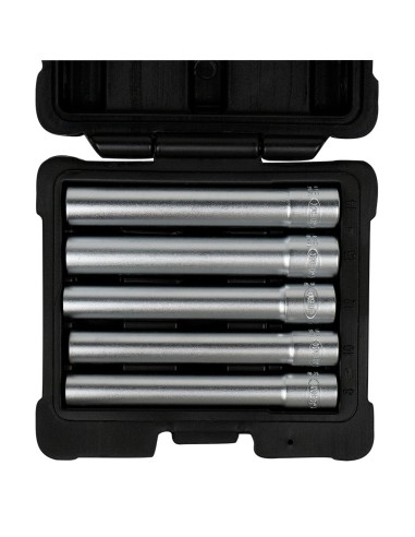 SET DE 5 VASOS 3/8" HEXAGONALES EXTRALARGOS