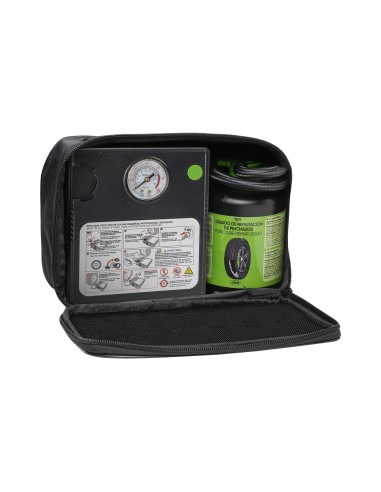 KIT SELLADOR DE PINCHAZOS - LÍQUIDO Y COMPRESOR DE AIRE
