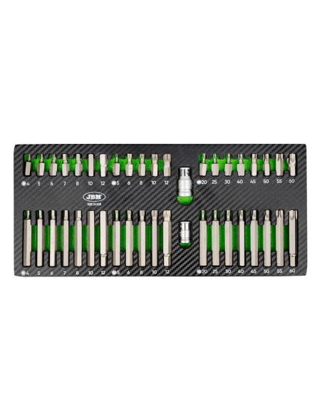 SET DE 42 PIEZAS PARA TORNILLOS HEX, 12 CANTOS Y TORX