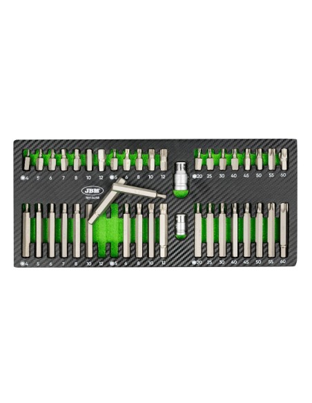 SET DE 42 PIEZAS PARA TORNILLOS HEX, 12 CANTOS Y TORX