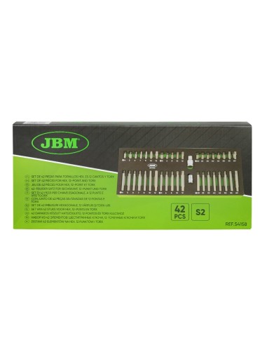 SET DE 42 PIEZAS PARA TORNILLOS HEX, 12 CANTOS Y TORX
