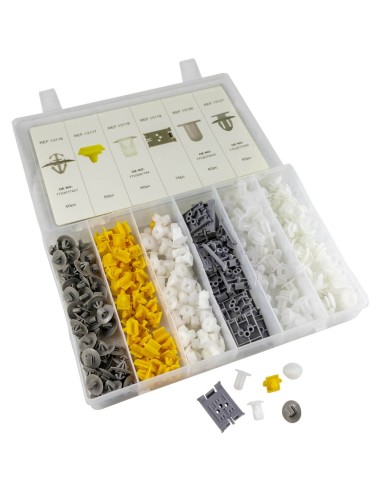 ESTUCHE DE CLIPS PLÁSTICOS RENAULT 300PCS