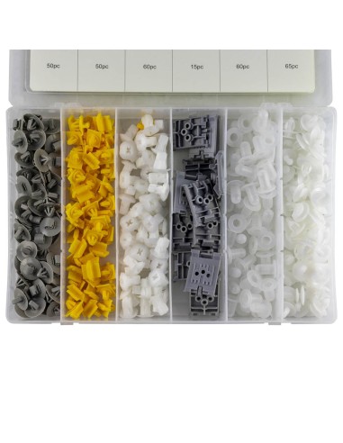 ESTUCHE DE CLIPS PLÁSTICOS RENAULT 300PCS
