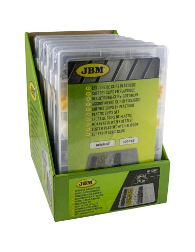 ESTUCHE DE CLIPS PLÁSTICOS RENAULT 300PCS