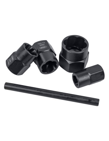 SET DE VASOS TWIST DE 3/8" PARA EXTRACCIÓN DE TUERCAS/TORNILLOS DE SEGURIDAD