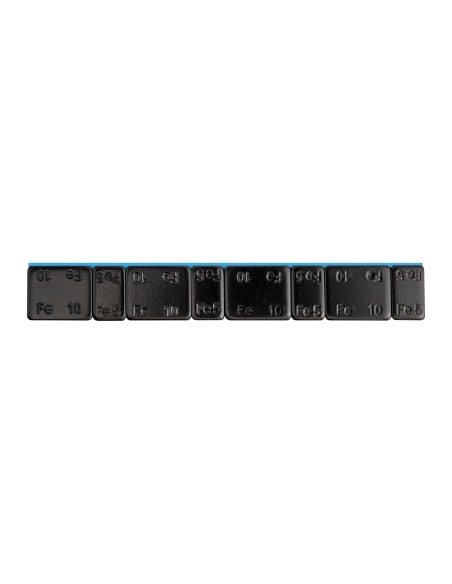 CAJA DE 100 CONTRAPESAS ADHESIVAS DE HIERRO - 60GR. (4X10G + 4X5G) - NEGRO