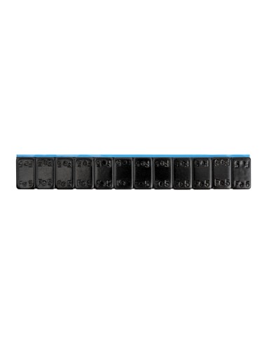 CAJA DE 100 CONTRAPESAS ADHESIVAS DE HIERRO 60GR (12X5G) NEGRO