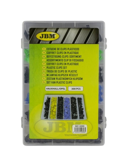 ESTUCHE DE CLIPS PLÁSTICOS VAUXHALL/OPEL 300PCS