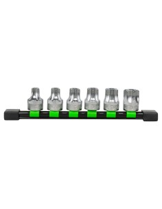 JUEGO DE 6 PUNTAS TORX INVIOLABLE CON VASO DE 1/2"