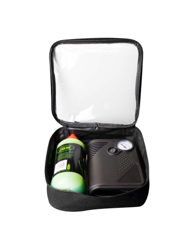KIT SELLADOR DE PINCHAZOS - LÍQUIDO Y COMPRESOR DE AIRE