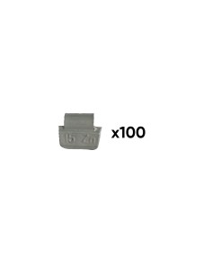 CAJA DE 100 CONTRAPESAS ZINC GRAPA 15GR. ESPECIAL LLANTA ALEACIÓN