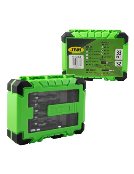 ESTUCHE DE PUNTAS DE IMPACTO CON ADAPTADORES S2 - ACABADO NEGRO