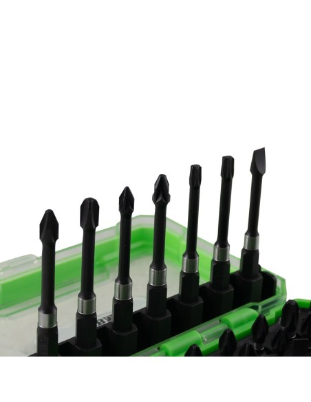 ESTUCHE DE PUNTAS DE IMPACTO CON ADAPTADOR RÁPIDO S2 - ACABADO NEGRO