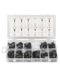 ESTUCHE DE CLIPS PLÁSTICOS FORD 169PCS
