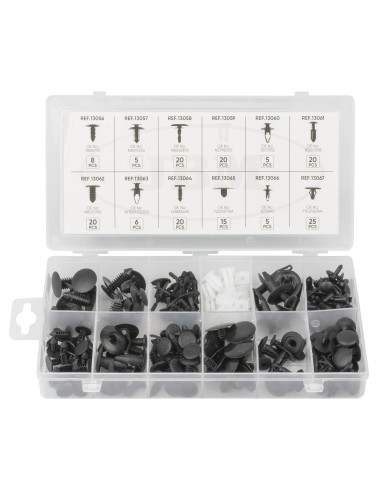 ESTUCHE DE CLIPS PLÁSTICOS FORD 169PCS