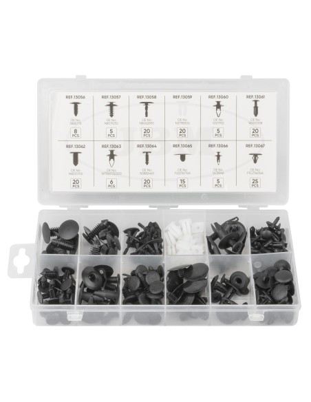 ESTUCHE DE CLIPS PLÁSTICOS FORD 169PCS