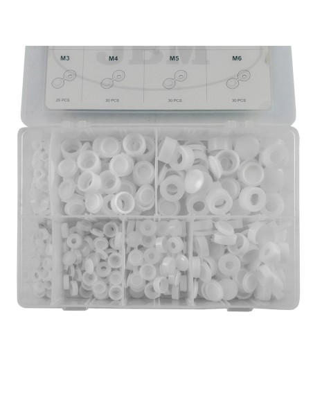ESTUCHE DE PASACABLES DE GOMA 180PCS