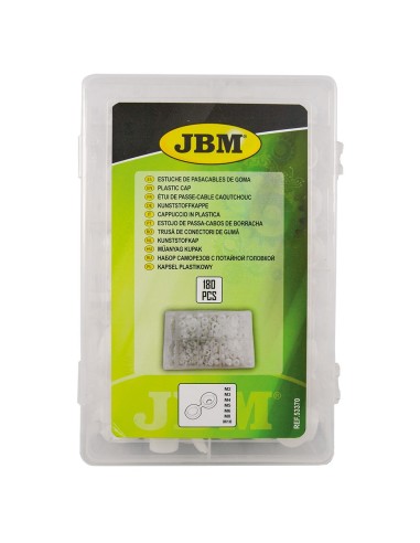 ESTUCHE DE PASACABLES DE GOMA 180PCS