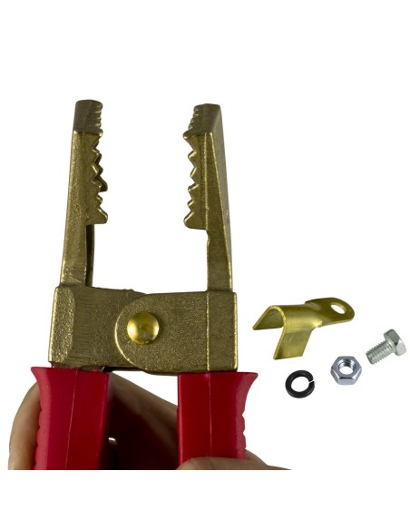 PINZA PARA CABLE DE ARRANQUE - LATÓN - ROJA