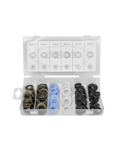 ESTUCHE DE ARANDELAS PARA TAPÓN DE CÁRTER FORD 120PCS