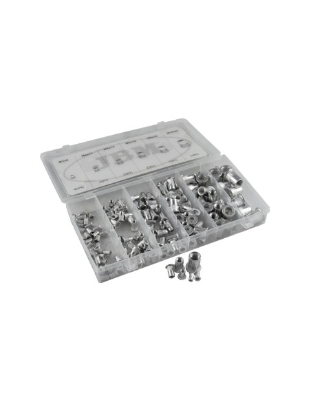ESTUCHE DE REMACHES TUERCA DE ALUMINIO 150PCS