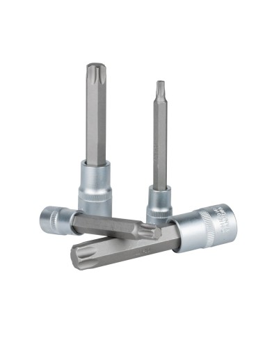 JUEGO DE 7 PUNTAS TORX CON VASO DE 3/8 Y 1/2"