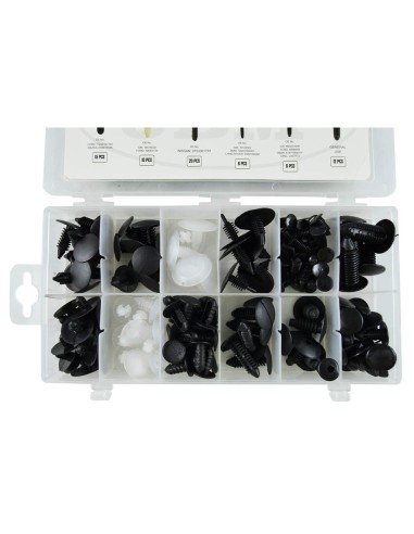 ESTUCHE DE CLIPS PLÁSTICOS UNIVERSALES 128PCS