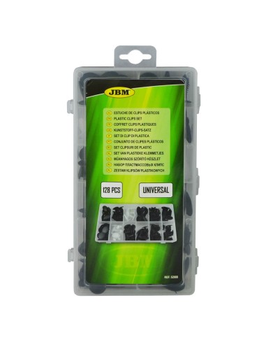 ESTUCHE DE CLIPS PLÁSTICOS UNIVERSALES 128PCS