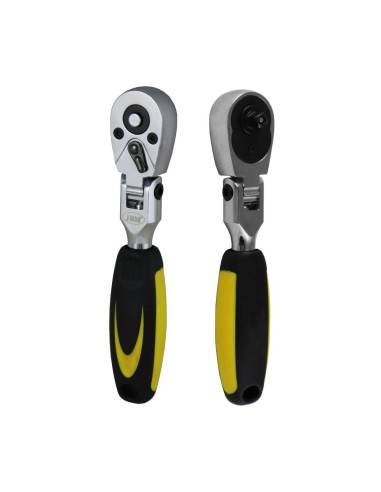 CARRACA DE 1/4" ARTICULADA CON CABEZAL DE 72 DIENTES 165MM