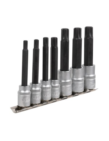 JUEGO DE 7 PUNTAS RIBE CON VASO DE 1/2" Y 3/8"