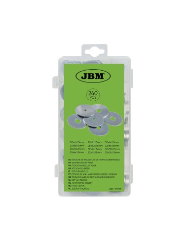 ESTUCHE DE ARANDELAS DE HIERRO SOBREMEDIDA 240PCS