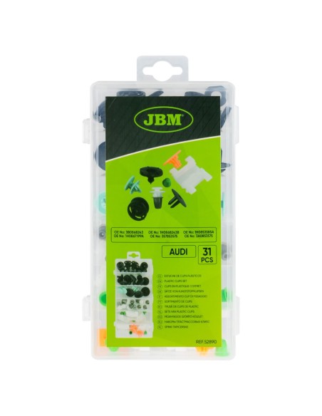 ESTUCHE DE CLIPS PLÁSTICOS AUDI 31PCS