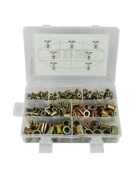ESTUCHE DE REMACHES TUERCA 235PCS