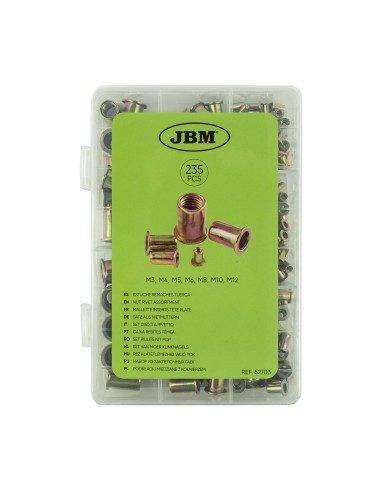 ESTUCHE DE REMACHES TUERCA 235PCS